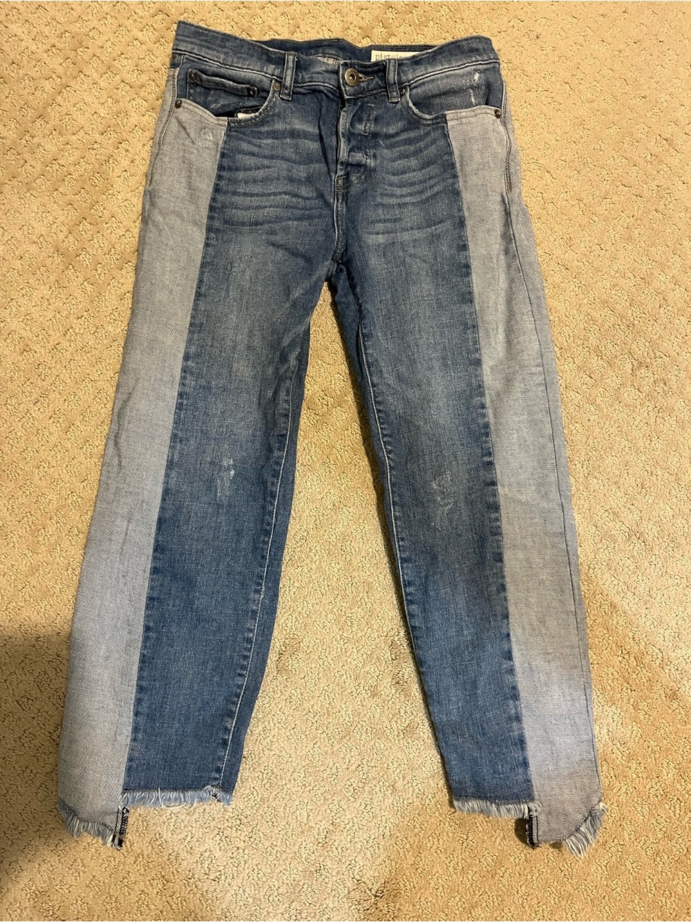 pistola Two-Tone Blue Straight Leg Jeans